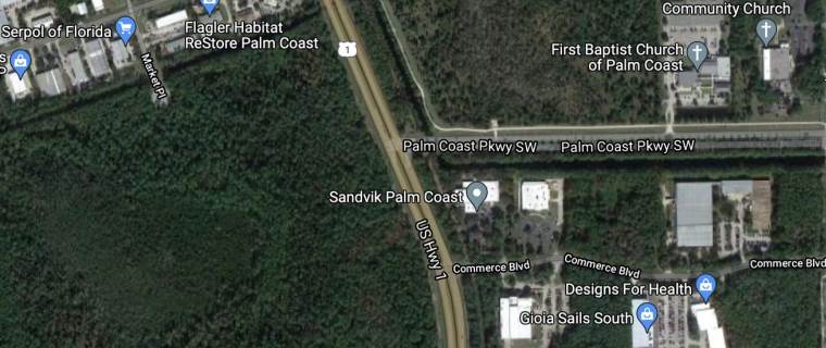 Flagler Health+ 70 Acres In Palm Coast_Google Maps 760x320