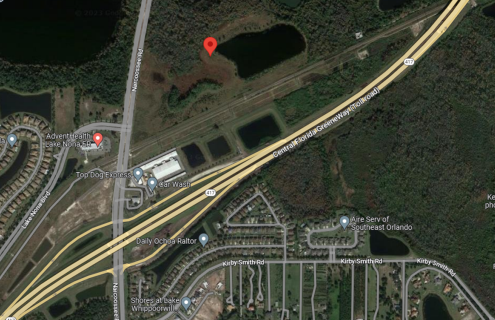 site owned by AdventHealth east of Narcoossee Road and north of State Road 417 at 10999 Narcoossee Road