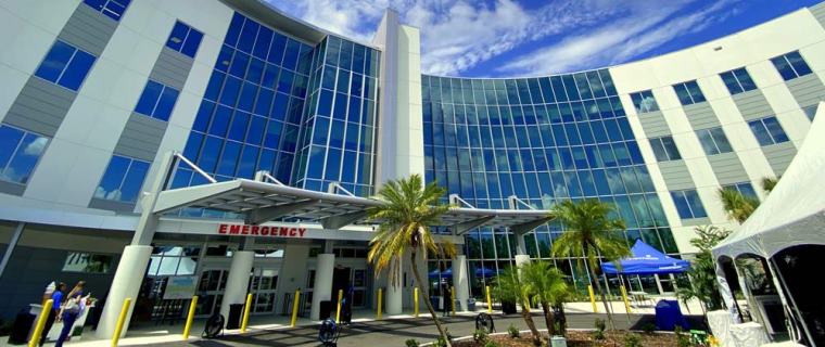 Main entrance of AdventHealth Palm Coast Parkway_Photo Credit Flagler Live 760x320