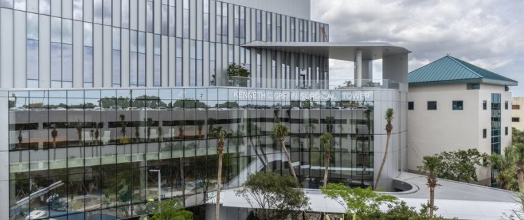 The new Kenneth C. Griffin Surgical Tower at Nicklaus Children's Hospital_Photo Credit SFBJ 760x320