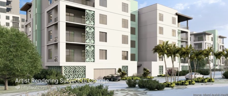 Rendering of Miami Jewish Health's FiftyTwoNorth 760x320